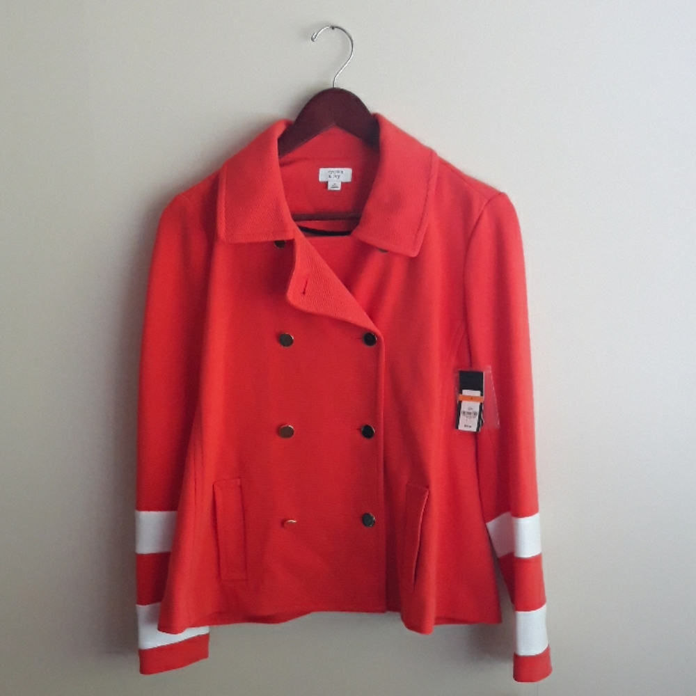 Crown and Ivy Orange Coat Button Up - Picture 2 of 7